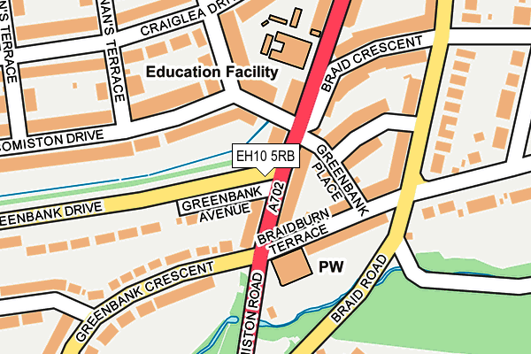 EH10 5RB map - OS OpenMap – Local (Ordnance Survey)