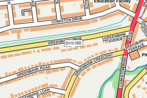 EH10 5RE map - OS OpenMap – Local (Ordnance Survey)