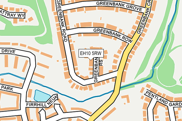 EH10 5RW map - OS OpenMap – Local (Ordnance Survey)