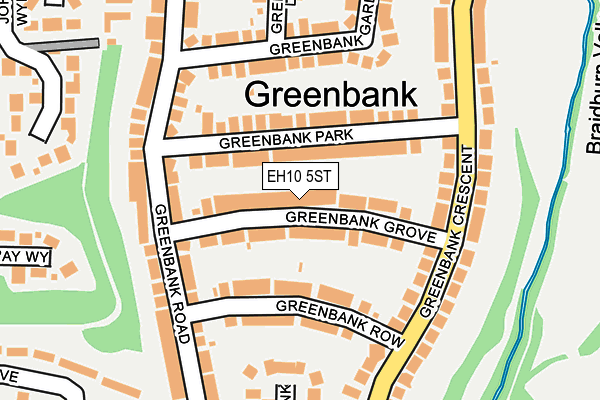 EH10 5ST map - OS OpenMap – Local (Ordnance Survey)