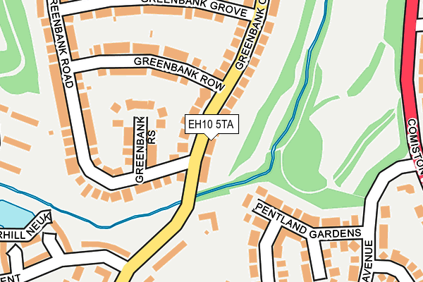 EH10 5TA map - OS OpenMap – Local (Ordnance Survey)