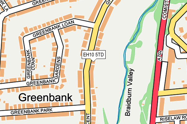 EH10 5TD map - OS OpenMap – Local (Ordnance Survey)