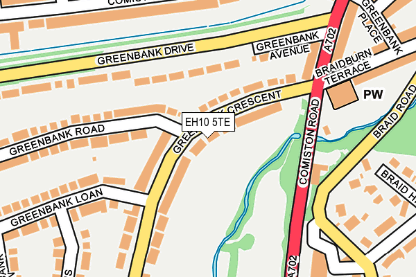 EH10 5TE map - OS OpenMap – Local (Ordnance Survey)