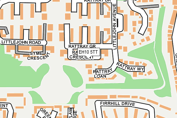 EH10 5TT map - OS OpenMap – Local (Ordnance Survey)