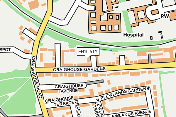 EH10 5TY map - OS OpenMap – Local (Ordnance Survey)