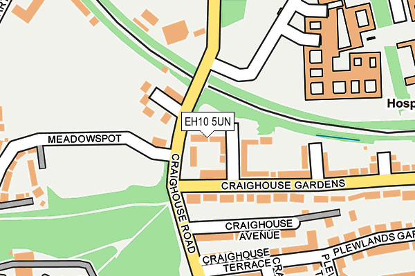 EH10 5UN map - OS OpenMap – Local (Ordnance Survey)