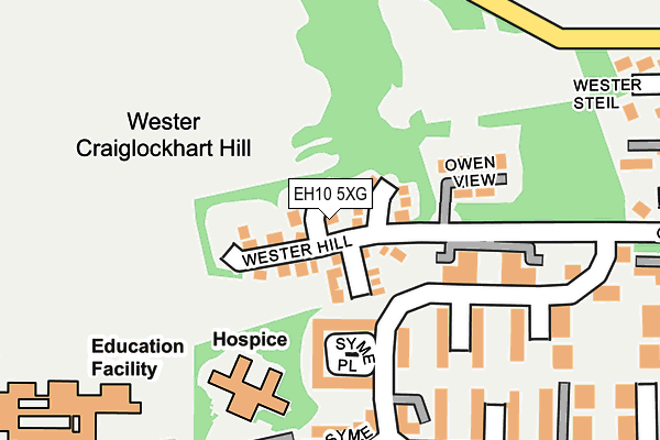 EH10 5XG map - OS OpenMap – Local (Ordnance Survey)