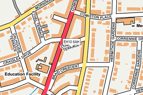 EH10 6AH map - OS OpenMap – Local (Ordnance Survey)