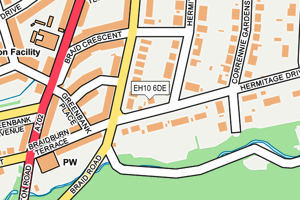 EH10 6DE map - OS OpenMap – Local (Ordnance Survey)