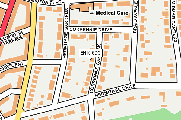 Map of CORRENNIE INVESTMENTS LIMITED at local scale