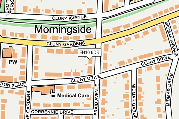 EH10 6DR map - OS OpenMap – Local (Ordnance Survey)