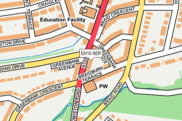 EH10 6ER map - OS OpenMap – Local (Ordnance Survey)