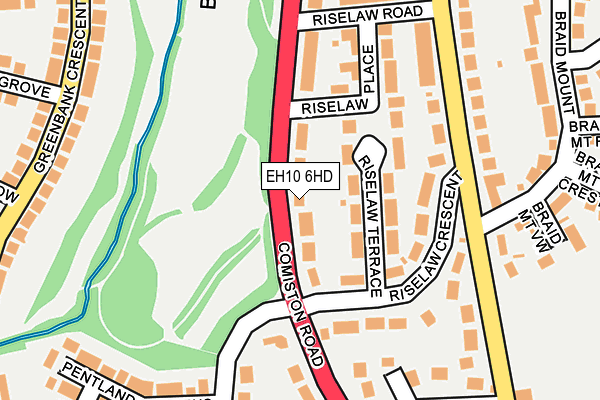 EH10 6HD map - OS OpenMap – Local (Ordnance Survey)