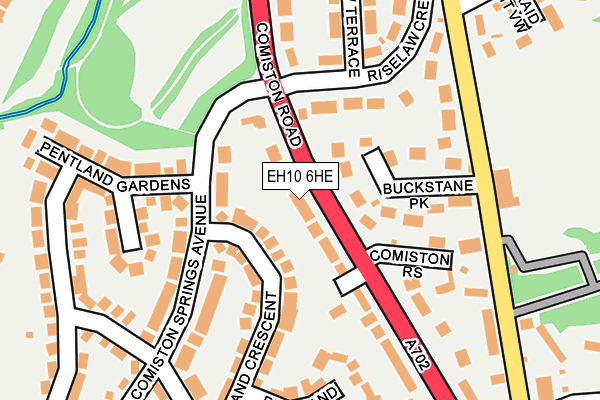 EH10 6HE map - OS OpenMap – Local (Ordnance Survey)