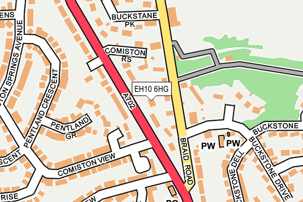 EH10 6HG map - OS OpenMap – Local (Ordnance Survey)