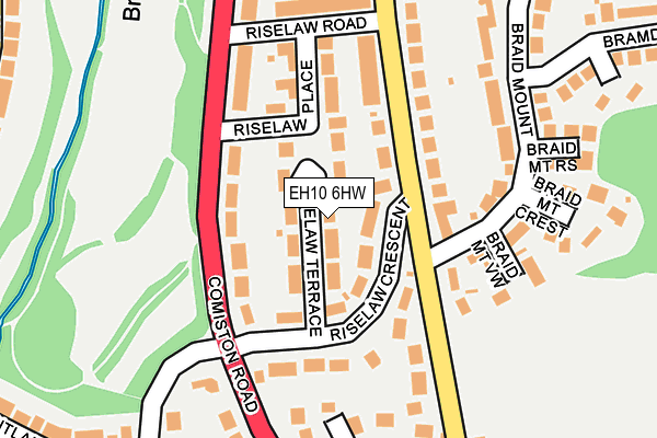 EH10 6HW map - OS OpenMap – Local (Ordnance Survey)