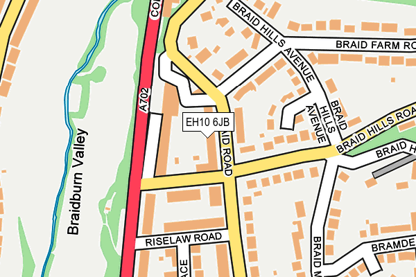 EH10 6JB map - OS OpenMap – Local (Ordnance Survey)