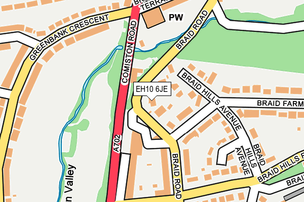EH10 6JE map - OS OpenMap – Local (Ordnance Survey)