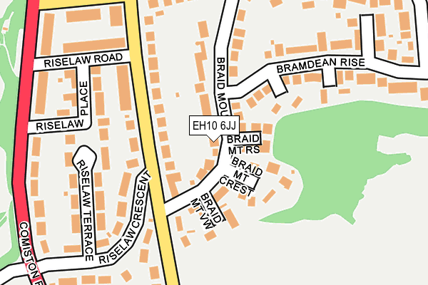 EH10 6JJ map - OS OpenMap – Local (Ordnance Survey)