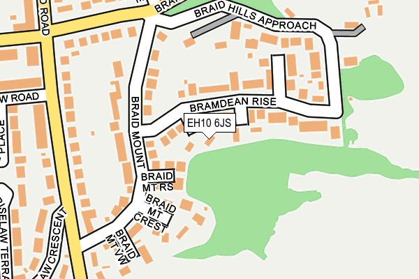 EH10 6JS map - OS OpenMap – Local (Ordnance Survey)