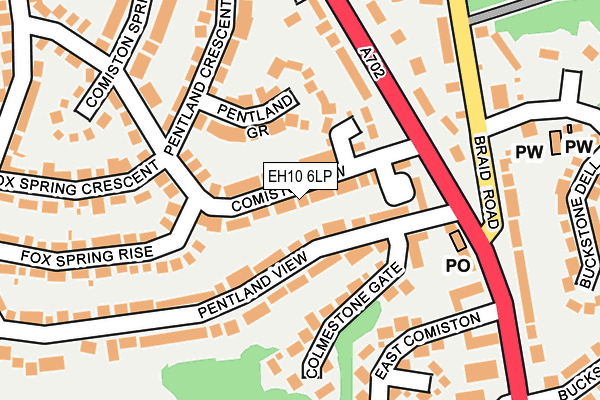 EH10 6LP map - OS OpenMap – Local (Ordnance Survey)