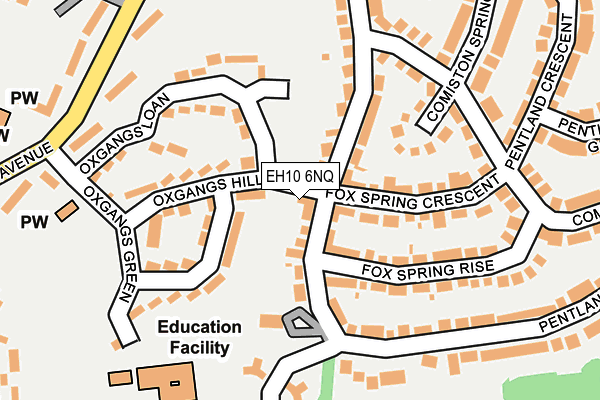 EH10 6NQ map - OS OpenMap – Local (Ordnance Survey)