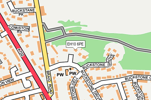 EH10 6PE map - OS OpenMap – Local (Ordnance Survey)
