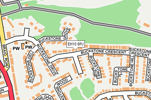 EH10 6PJ map - OS OpenMap – Local (Ordnance Survey)