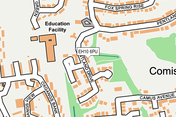 EH10 6PU map - OS OpenMap – Local (Ordnance Survey)