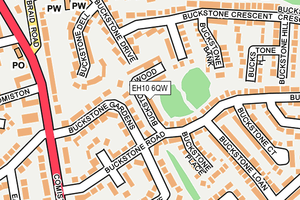 EH10 6QW map - OS OpenMap – Local (Ordnance Survey)