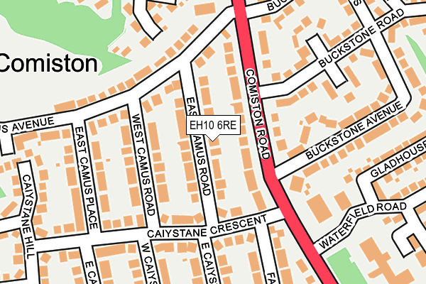 EH10 6RE map - OS OpenMap – Local (Ordnance Survey)