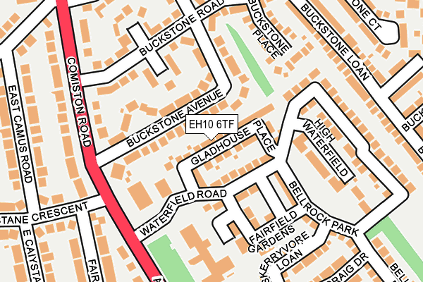 EH10 6TF map - OS OpenMap – Local (Ordnance Survey)