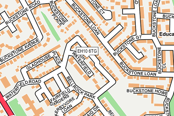 EH10 6TG map - OS OpenMap – Local (Ordnance Survey)