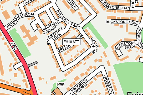 EH10 6TT map - OS OpenMap – Local (Ordnance Survey)