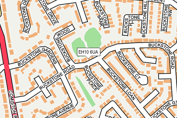 EH10 6UA map - OS OpenMap – Local (Ordnance Survey)