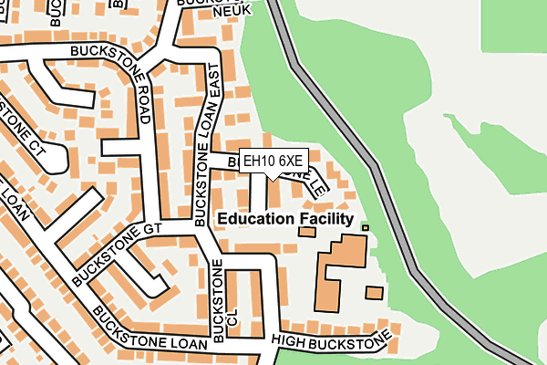 EH10 6XE map - OS OpenMap – Local (Ordnance Survey)