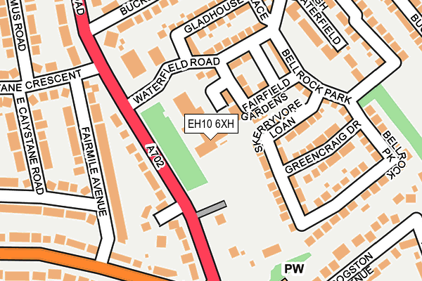 EH10 6XH map - OS OpenMap – Local (Ordnance Survey)