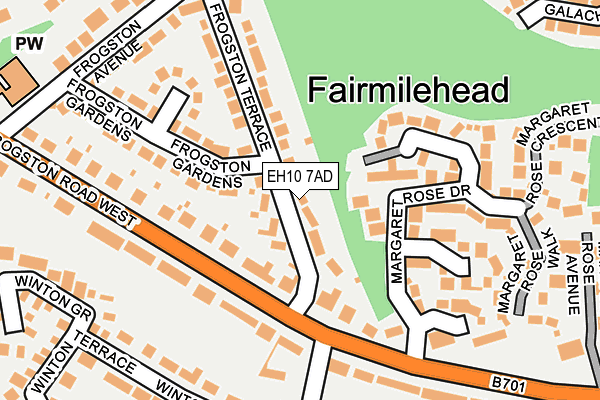 EH10 7AD map - OS OpenMap – Local (Ordnance Survey)