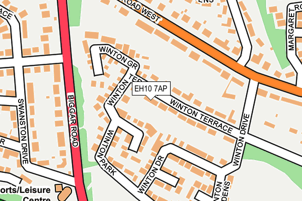 EH10 7AP map - OS OpenMap – Local (Ordnance Survey)