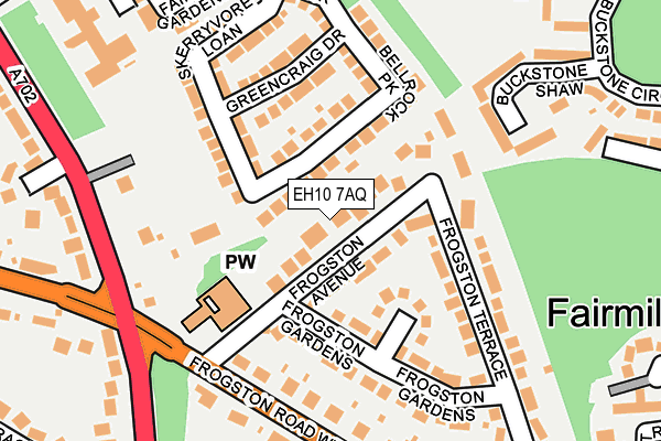 EH10 7AQ map - OS OpenMap – Local (Ordnance Survey)
