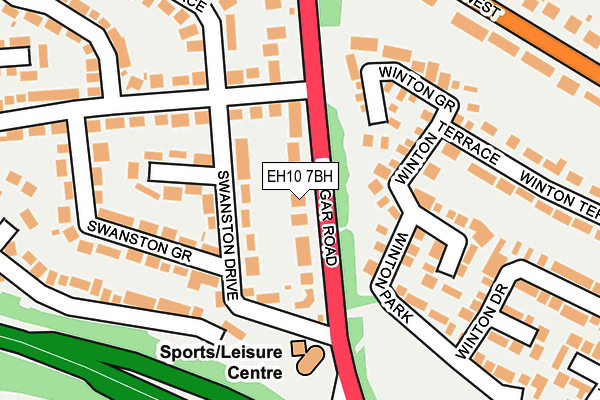 EH10 7BH map - OS OpenMap – Local (Ordnance Survey)