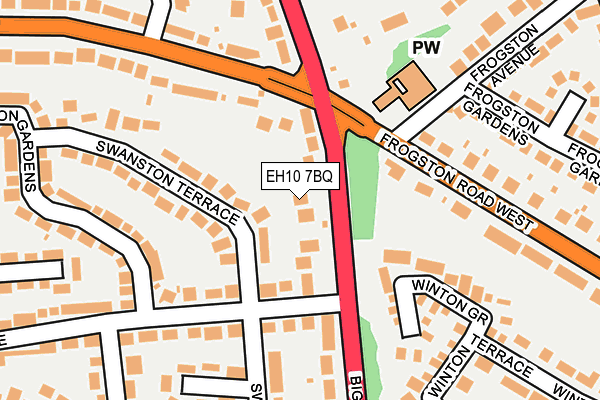 EH10 7BQ map - OS OpenMap – Local (Ordnance Survey)