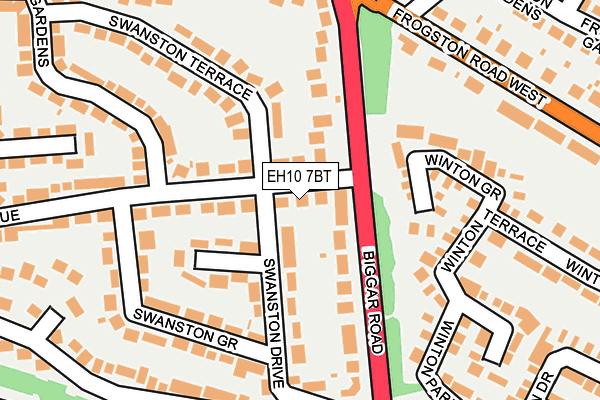 EH10 7BT map - OS OpenMap – Local (Ordnance Survey)