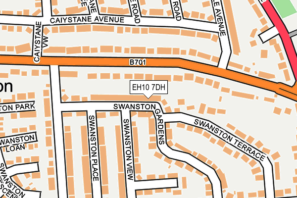 EH10 7DH map - OS OpenMap – Local (Ordnance Survey)