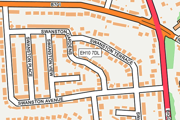 EH10 7DL map - OS OpenMap – Local (Ordnance Survey)