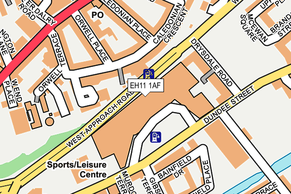 EH11 1AF map - OS OpenMap – Local (Ordnance Survey)