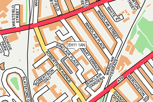 EH11 1AN map - OS OpenMap – Local (Ordnance Survey)