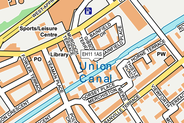 EH11 1AS map - OS OpenMap – Local (Ordnance Survey)