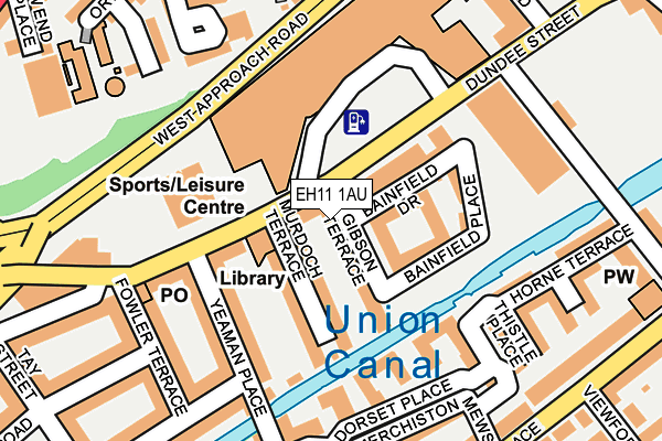 EH11 1AU map - OS OpenMap – Local (Ordnance Survey)