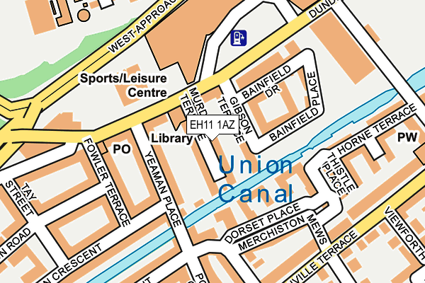 EH11 1AZ map - OS OpenMap – Local (Ordnance Survey)